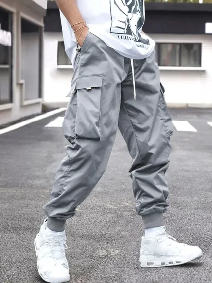 baggy pant distant grey twill