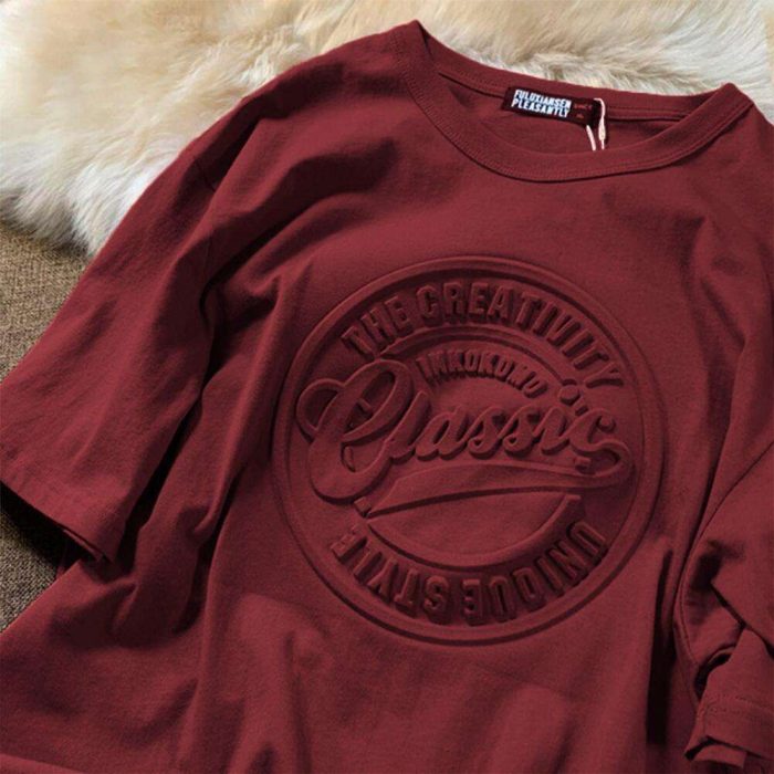 winterell Classic Maroon Drop Shoulder T shirt