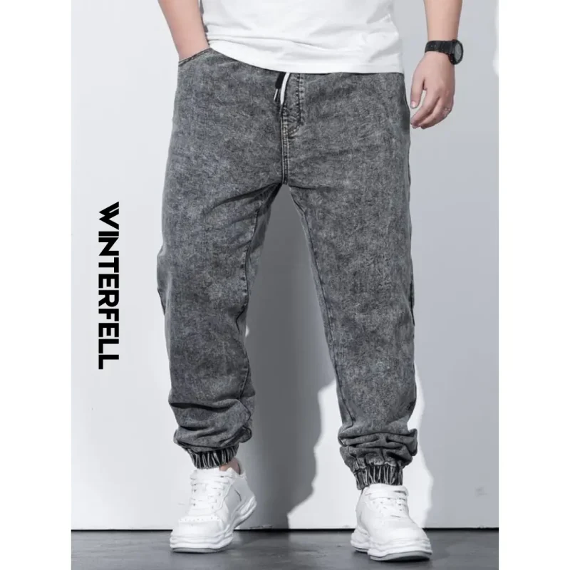 Black Drawstring waist joggers Jeans