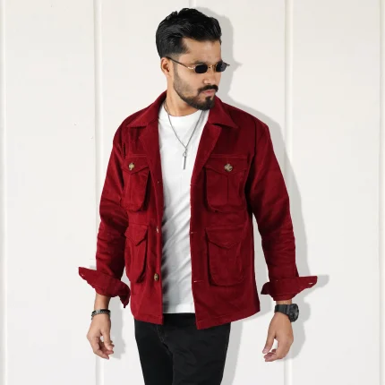 Maroon Corduroy 4 Pocket Jacket