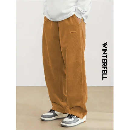 Almond Corduroy Loose Fit Pant