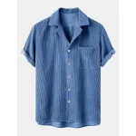Corduory Cuban Dusty blue Shirt winterfell