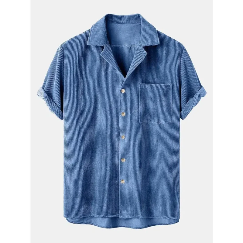 Corduory Cuban Dusty blue Shirt winterfell