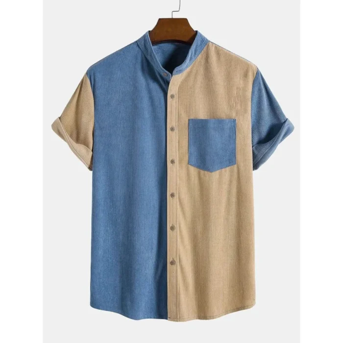 Corduroy Blue Khaki Contrast shirt winterfell