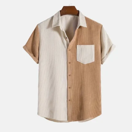 Corduroy khaki off white contrast shirt winterfell