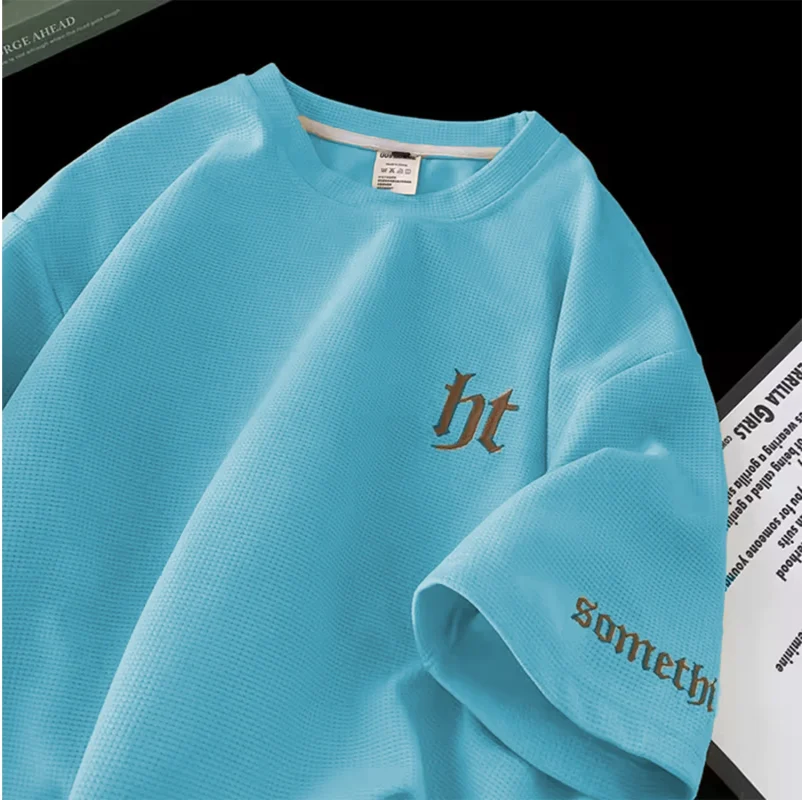 Sky blue drop shoulder t shirt winterfell