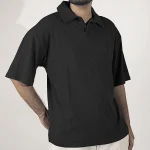 winterfell knit drop shoulder polo