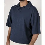 winterfell knit drop shoulder polo 2