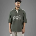 winterfell green thermal drop shoulder polo