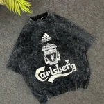 Anfield Acid Wash Tee - Black