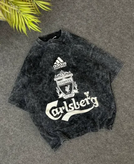 Anfield Acid Wash Tee - Black