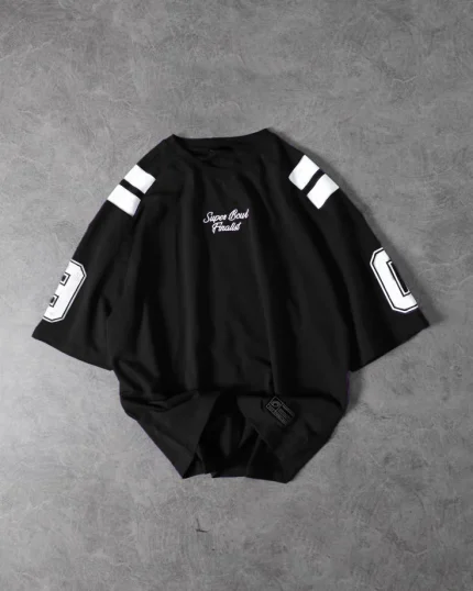 finalist black drop shoulder t shirt