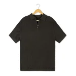 Chocolate Grid Knit Polo - Image 2