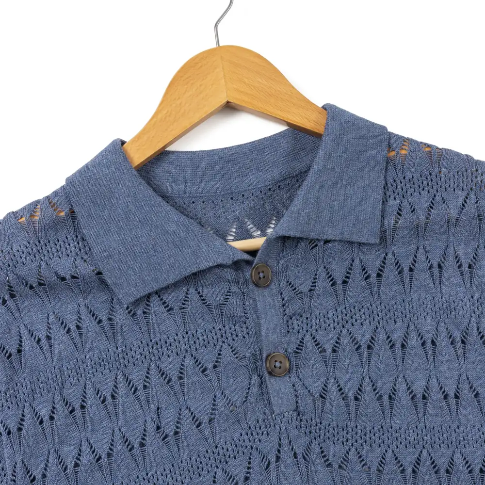 9.2 Dusty Blue AirKnit Polo - Image 1