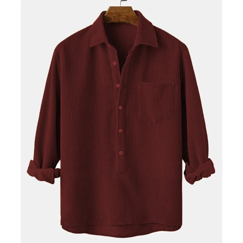 winterfell cord half button shirt