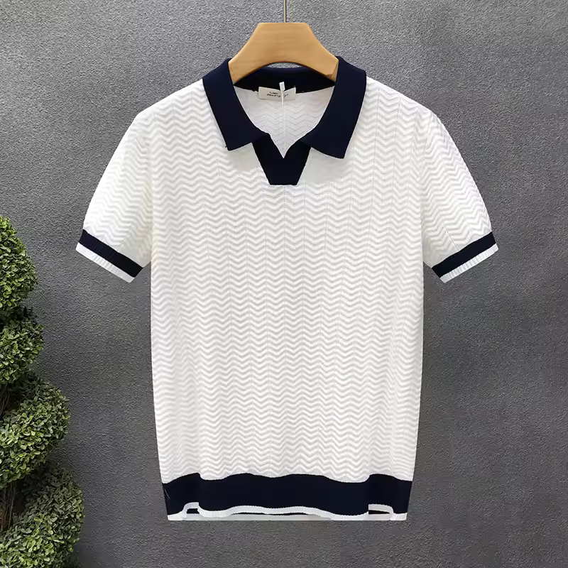 ripple off white knit polo Ripple Off white Knit Premium Polo - Image 1