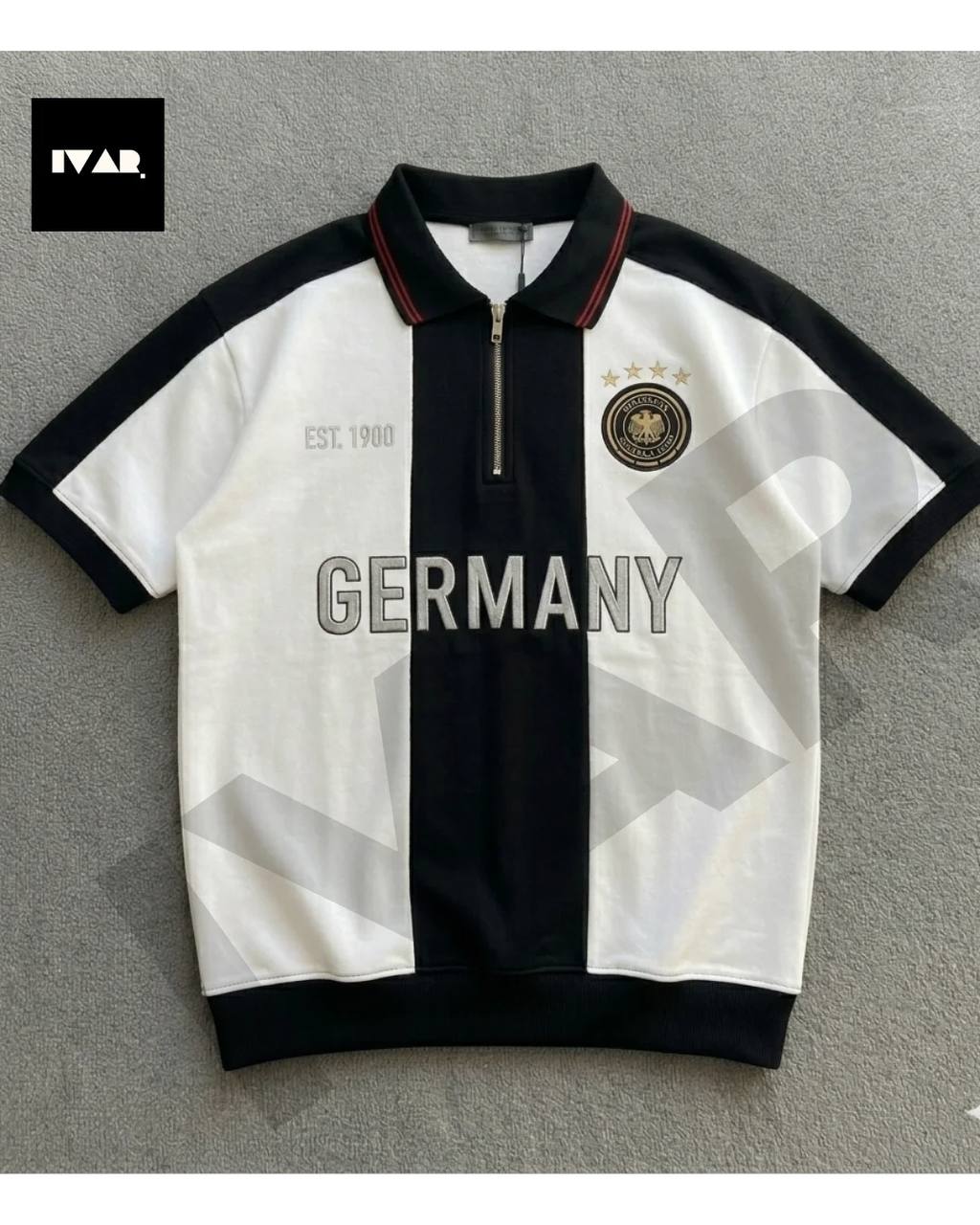 white-black-zip-polo White & Black Zip Polo - Image 1