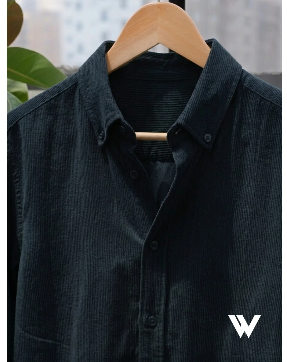 bluwish black cord shirt navy blue cord shirt