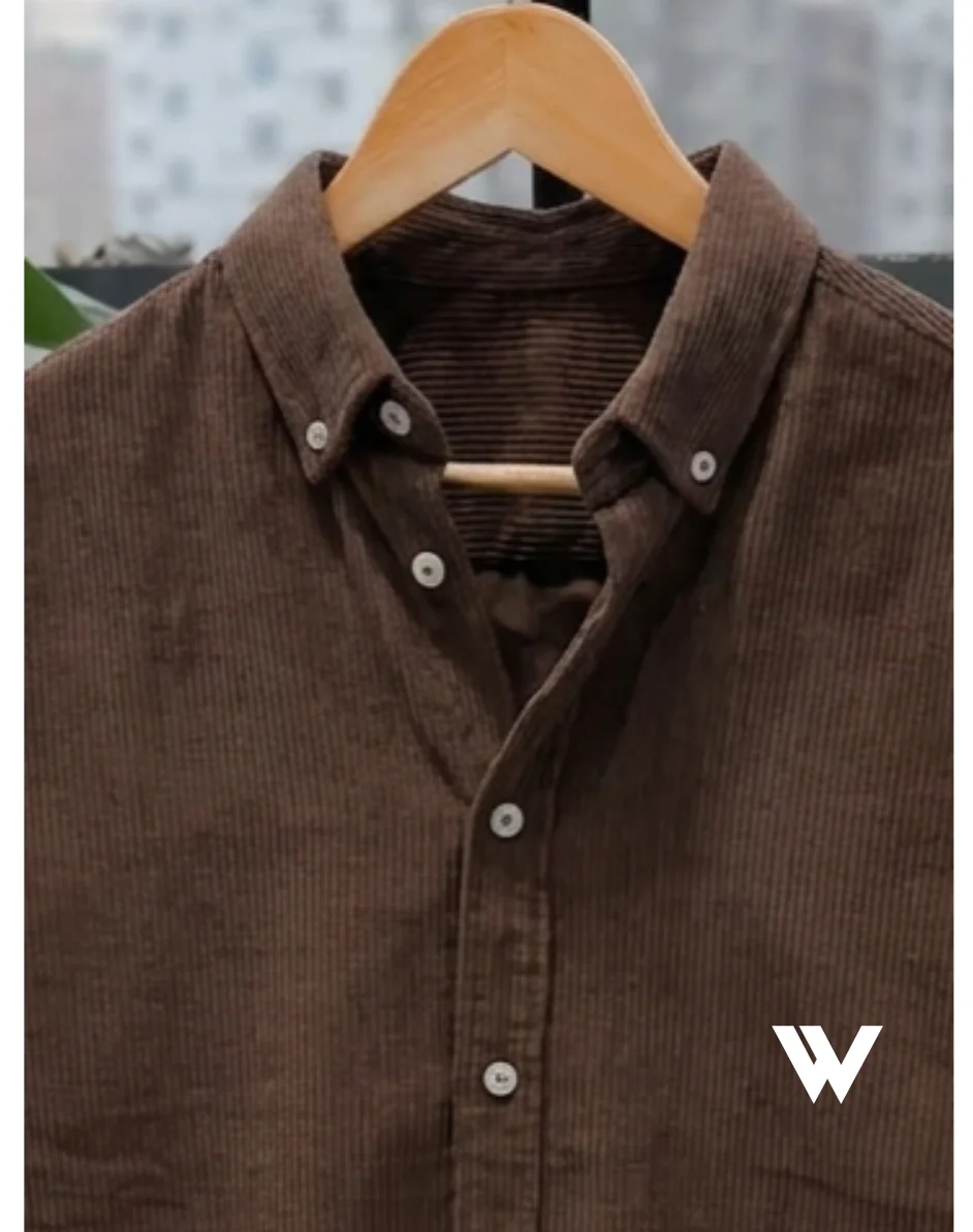 brown cord shirt brown old money cord shirt