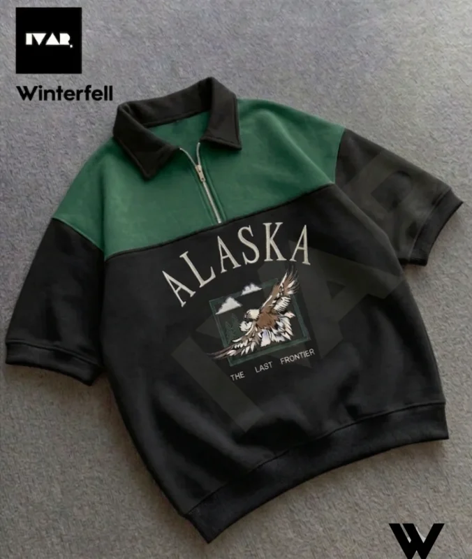 alaska green black polo