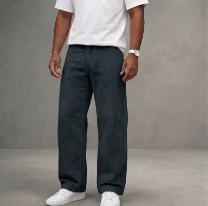 navy blue cord pant