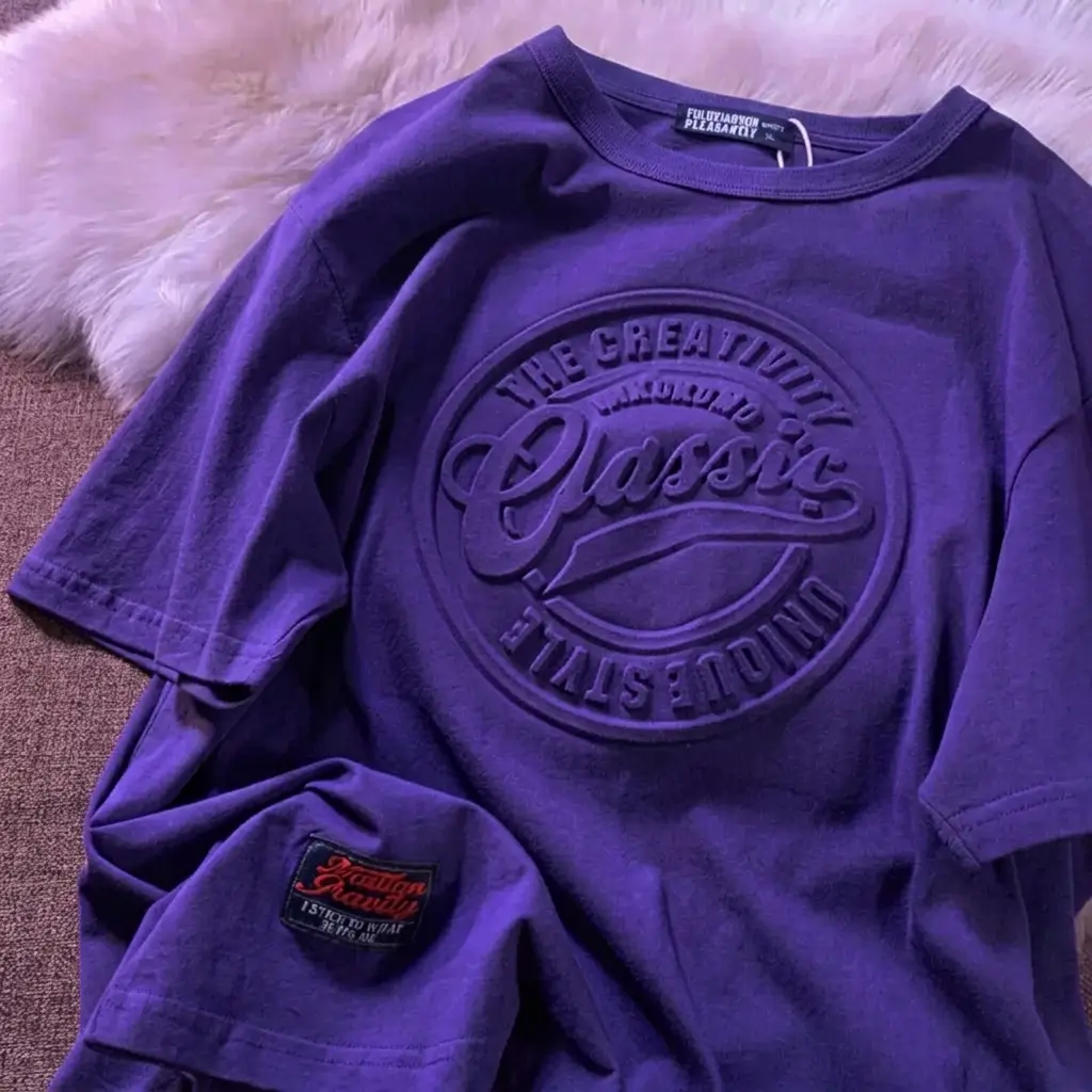 purple classic tee Classic Purple Drop shoulder T shirt - Image 1