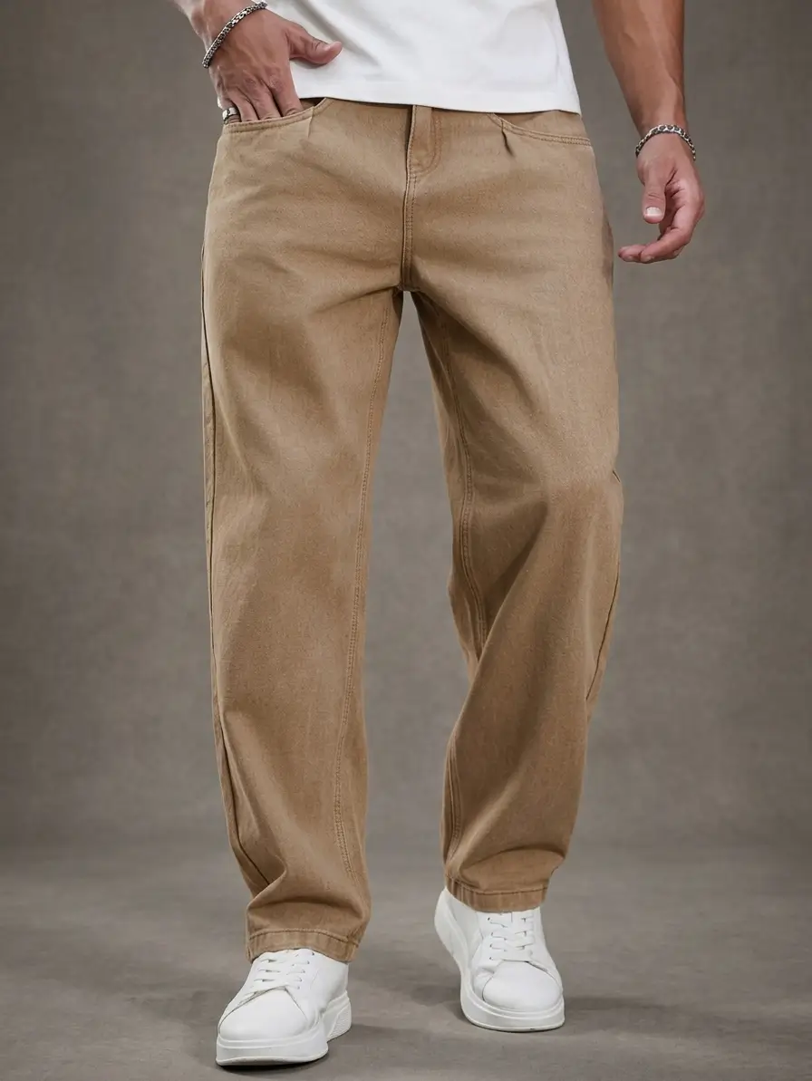 winterfell sandal color straight fit baggy jeans