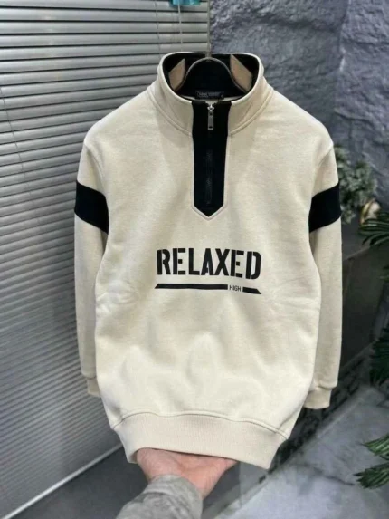 Relaxed Off White Drop Shoulder Sweatshirt